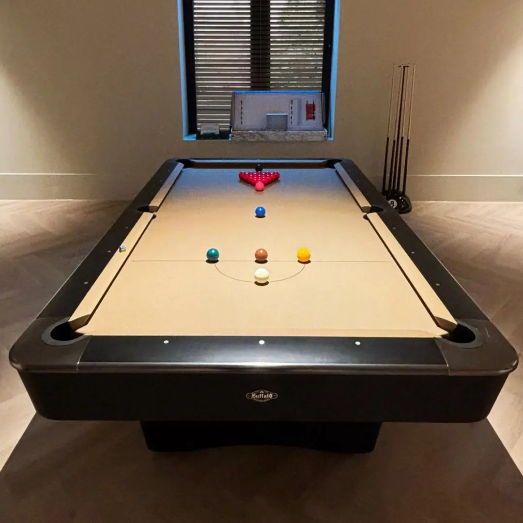 Buffalo Dominator II Pooltafel 9ft - Zwart - Blauw laken - afbeelding 6 van 6