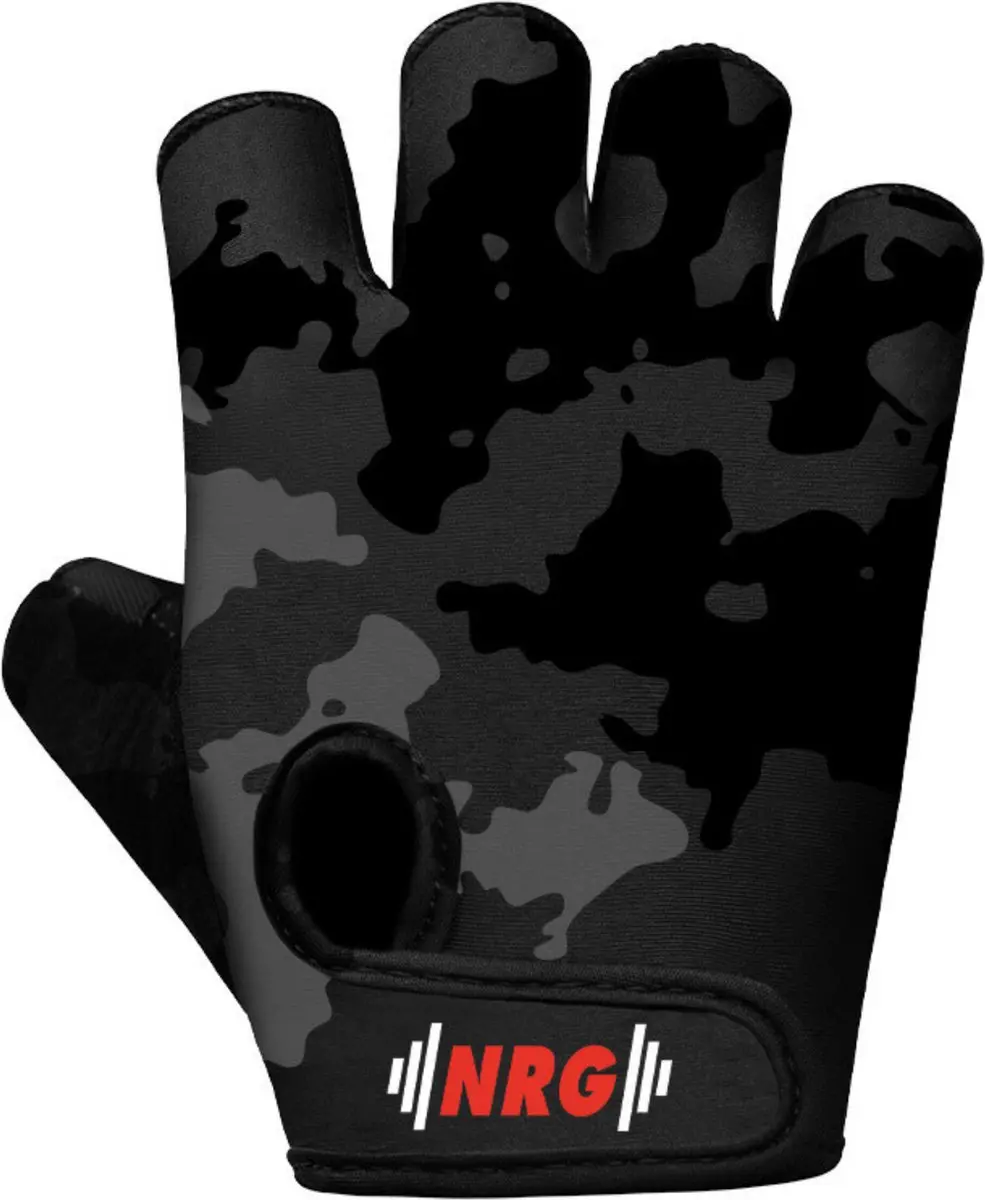 NRG Sport & Fitness Handschoenen Camouflage Grijs/Zwart - Maat L