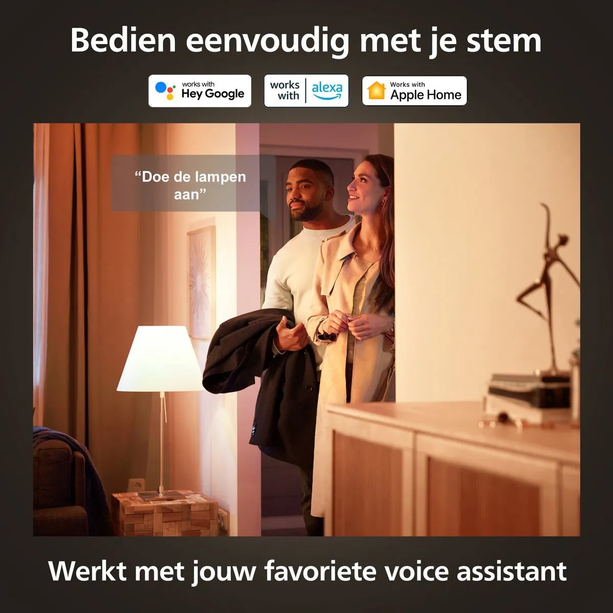 Philips Hue Uitbreidingspakket GU10 - 4 Spotjes Warmwit - 2700K - Mat Glas - Hue Dial Switch Wit - afbeelding 6 van 6