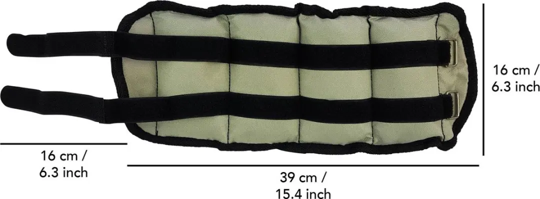 Tunturi Pols- en Enkelgewichten 2x2,0kg - Grijs/Zwart