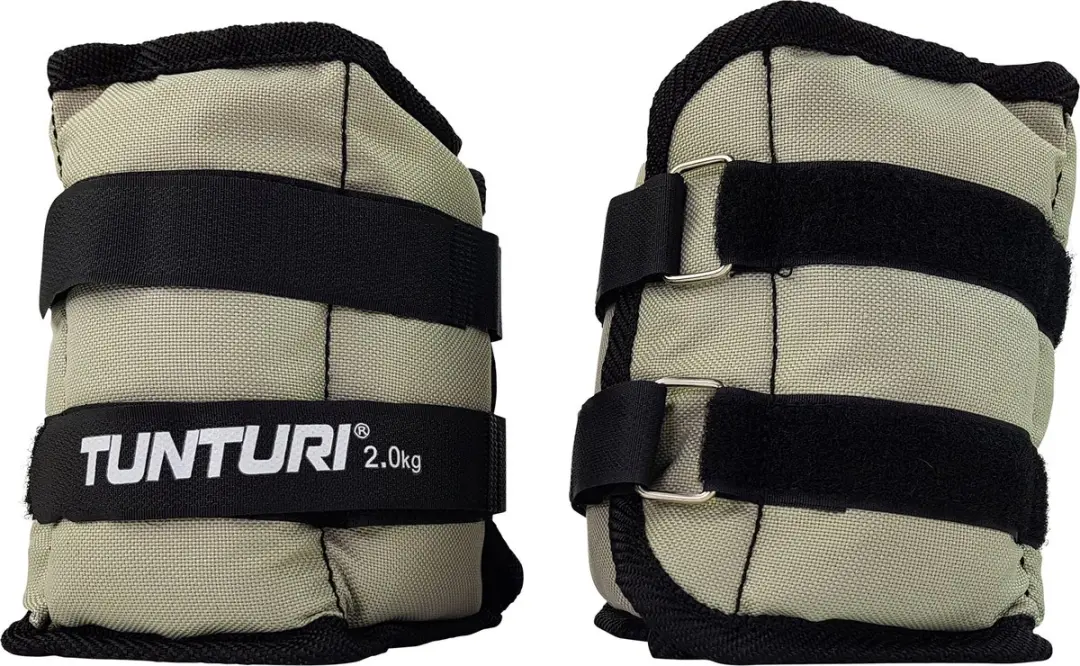 Tunturi Pols- en Enkelgewichten 2x2,0kg - Grijs/Zwart