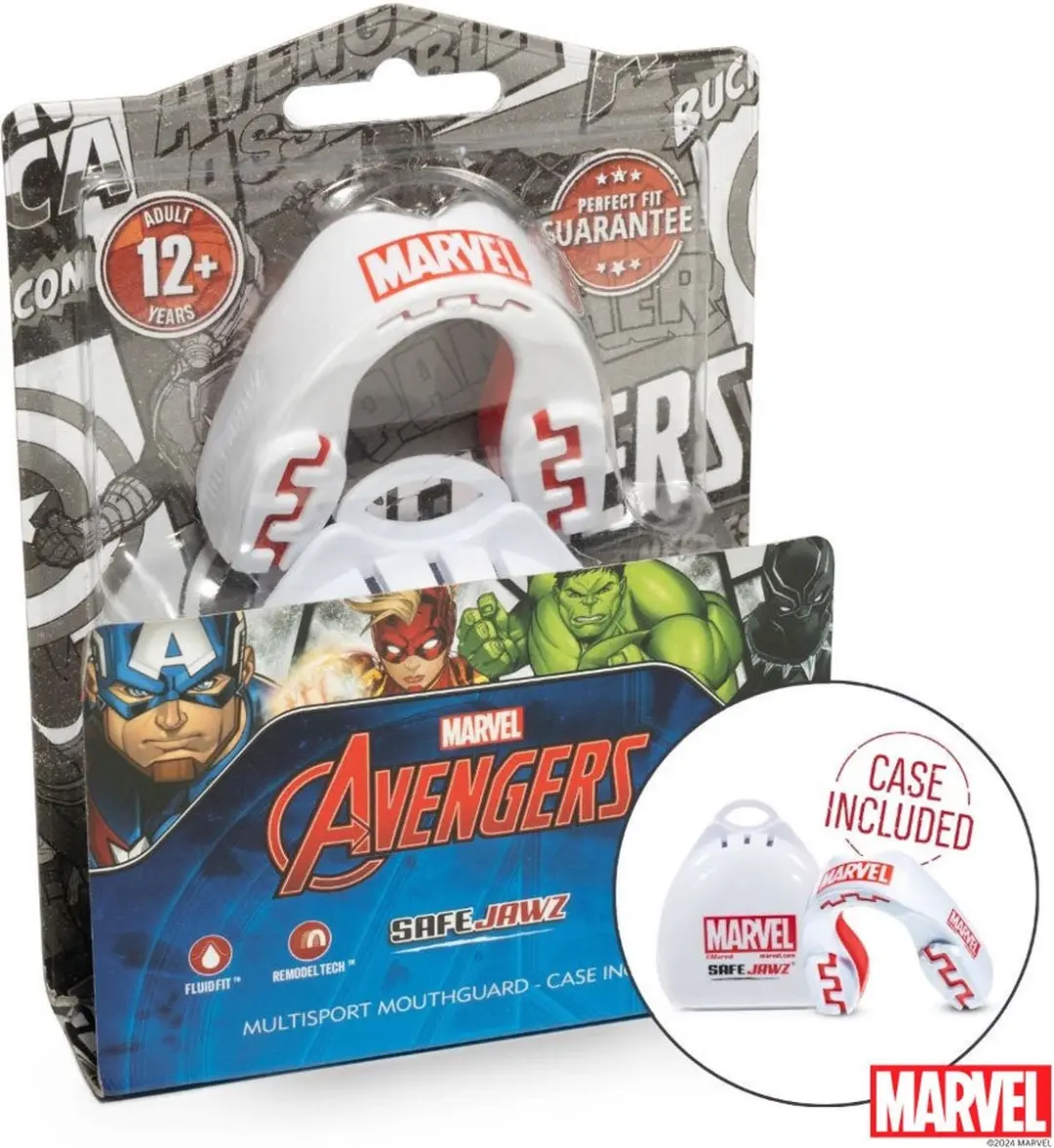 Safejawz Marvel Logo Mouthguard - Wit