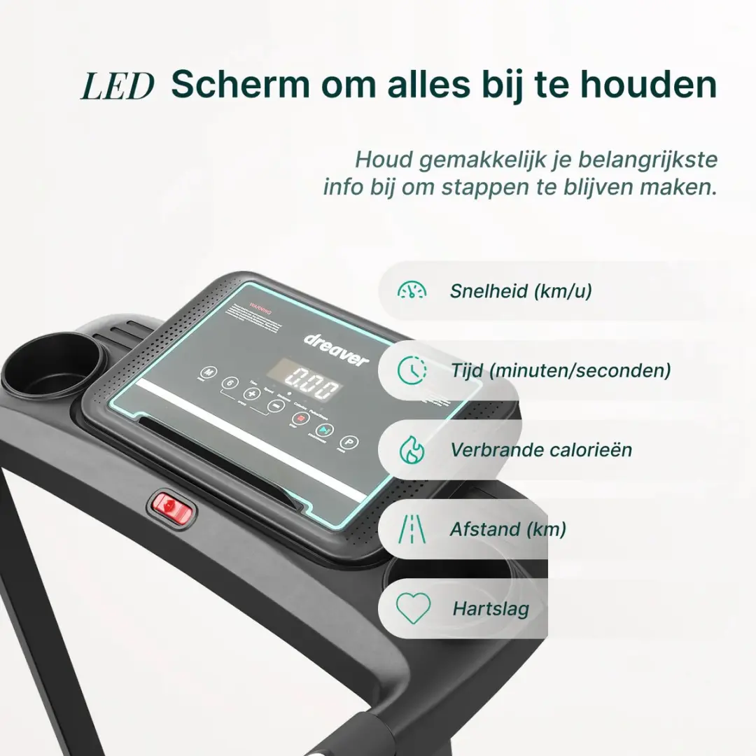 Dreaver Assist One Loopband 10KM/U - 12 Programma's - Zwart