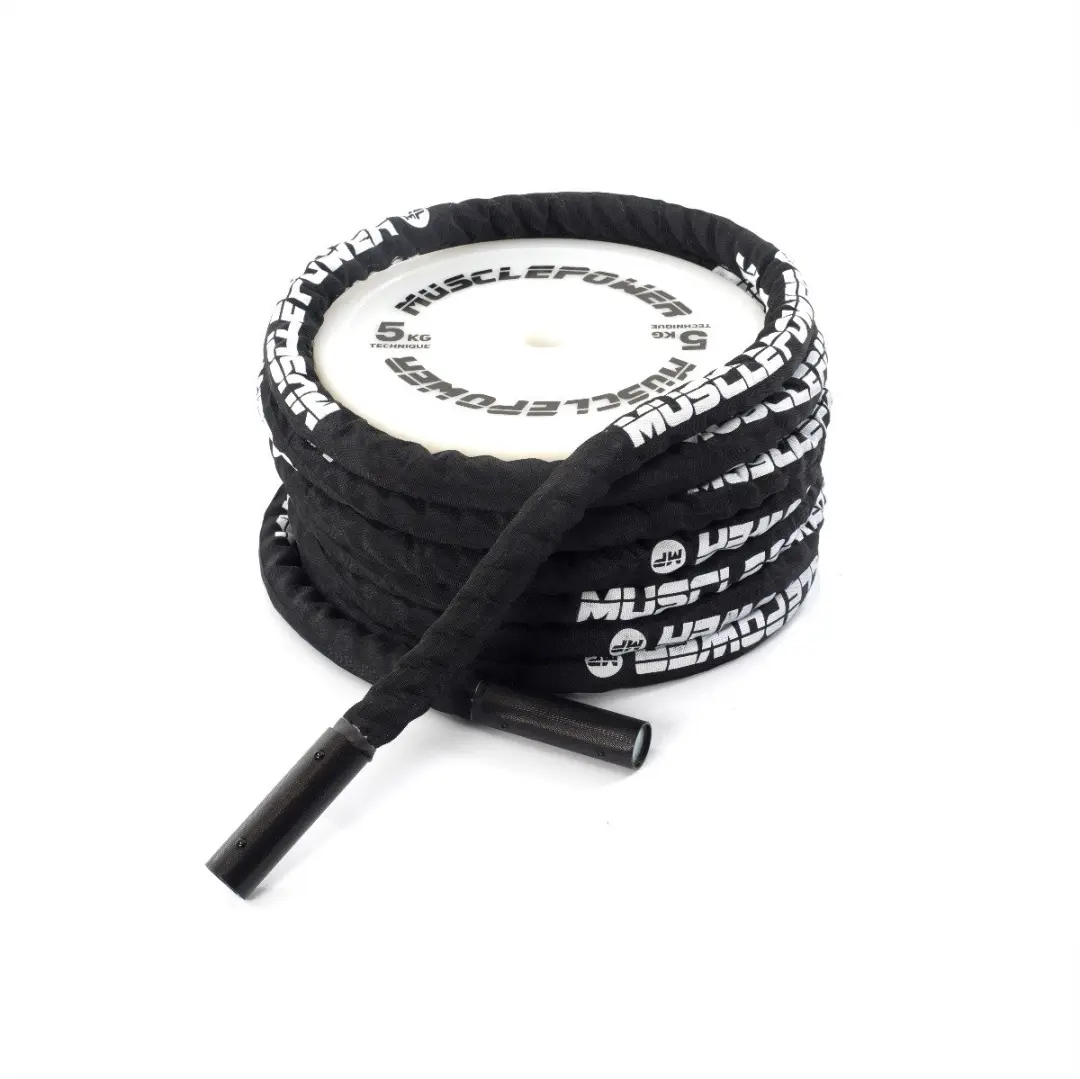 Muscle Power Battle Rope DELUXE MP1501 - 10m - Zwart