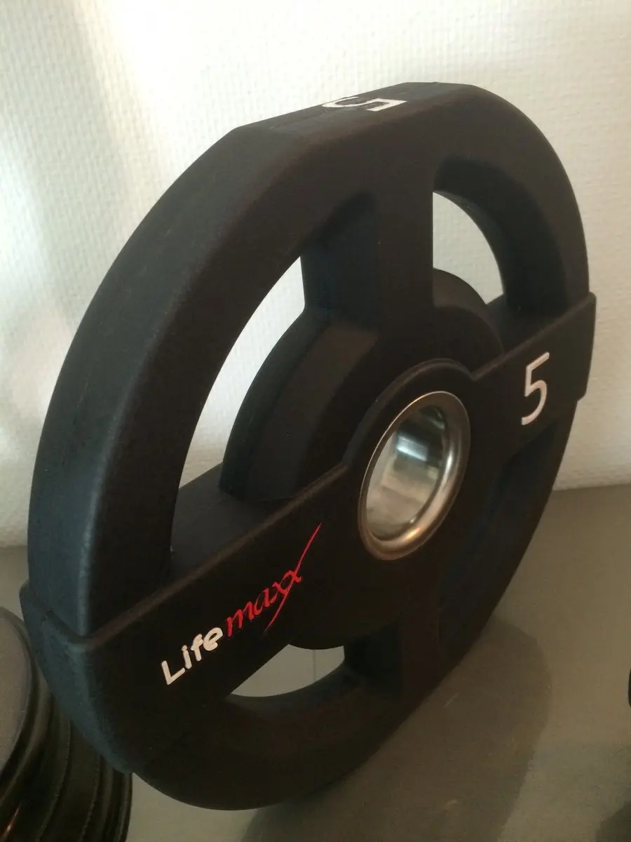 LifeMaxx LMX PU Olympische Halterschijf 10 kg - 50mm - Zwart