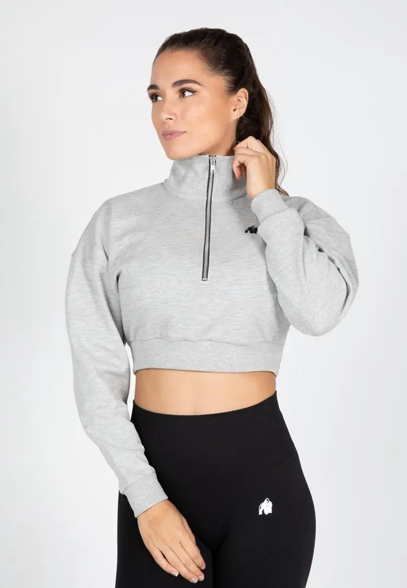 Gorilla Wear Ocala Cropped Half-Zip Sweatshirt