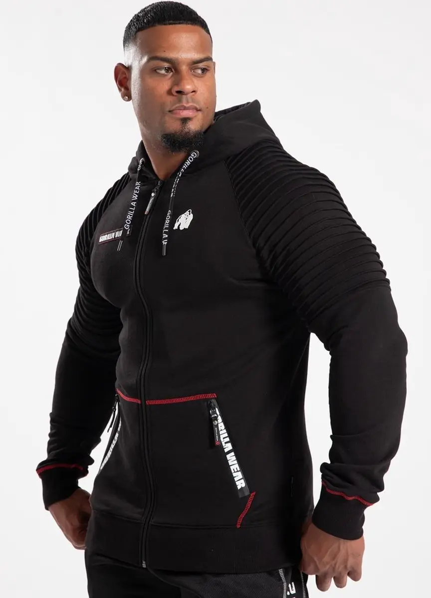Gorilla Wear Georgia Zipped Hoodie 3XL - Zwart