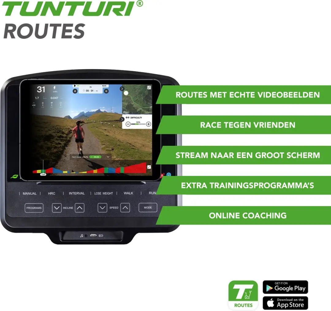 Tunturi FitRun 90I Loopband - 16 Programma's - 20 Hellingshoeken - 0,8-20,0 km/u