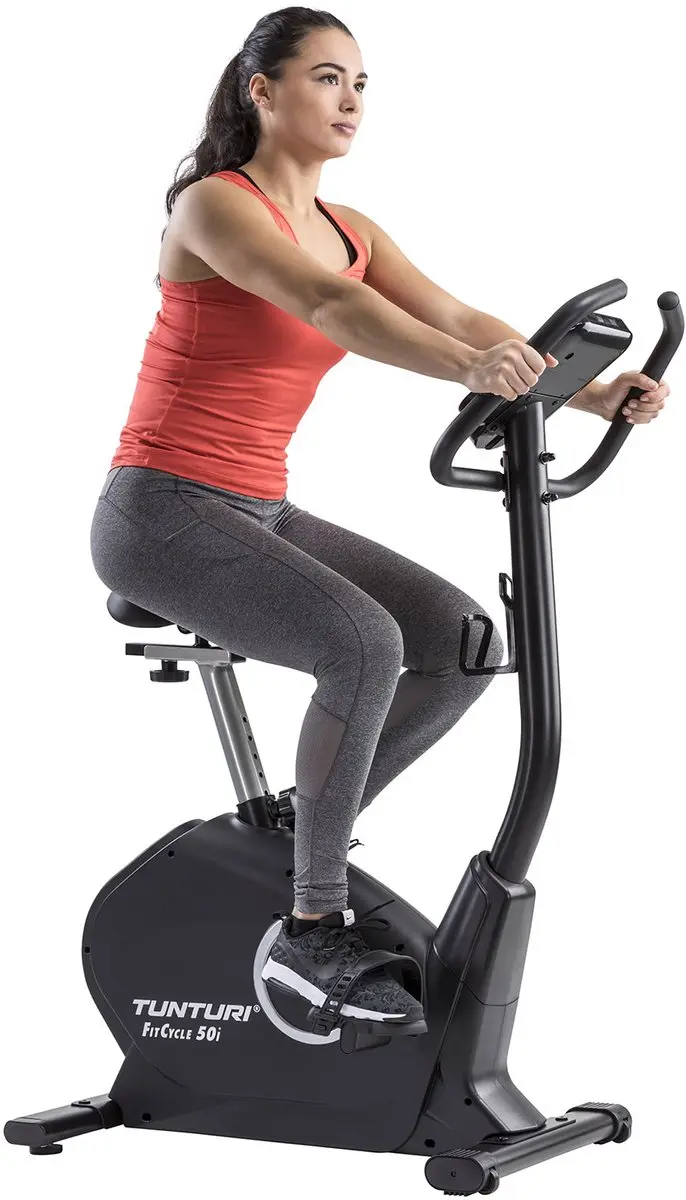 Tunturi FitCycle 50i Hometrainer - 32 Niveaus - 23 Programma's - Zwart/Wit