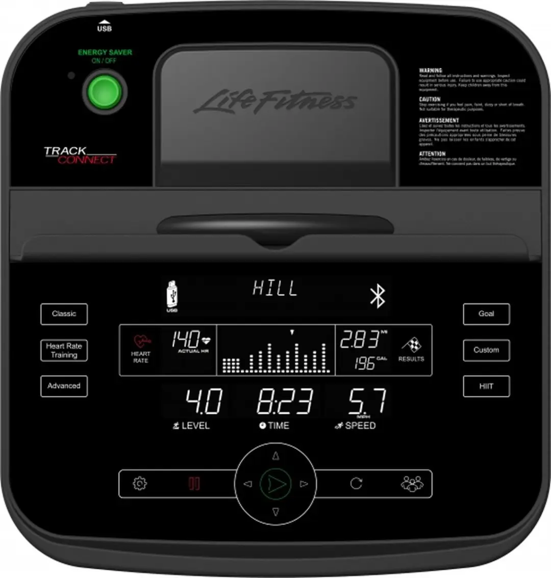 Life Fitness LifeCycle C1 Track Connect 2.0 Hometrainer - 15 Programma's