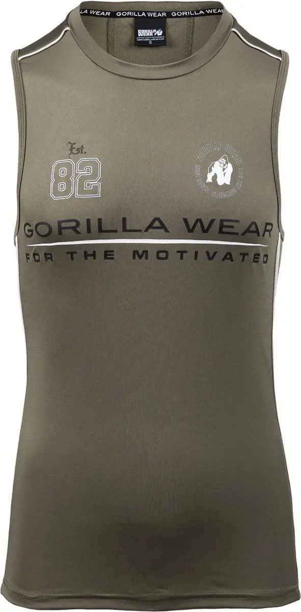 Gorilla Wear Broxton Tanktop - Legergroen 4XL