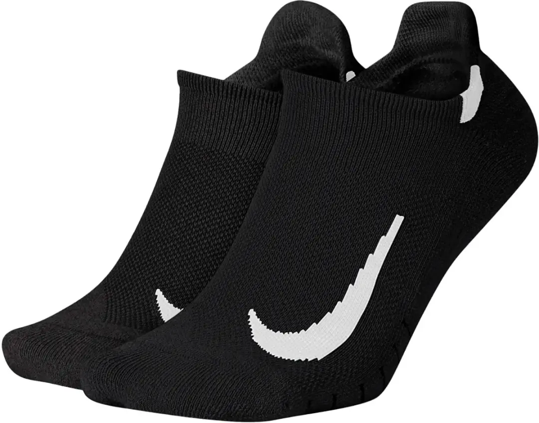 Nike Multiplier Running No Show Sokken 42-46 - 2 Paar - Zwart