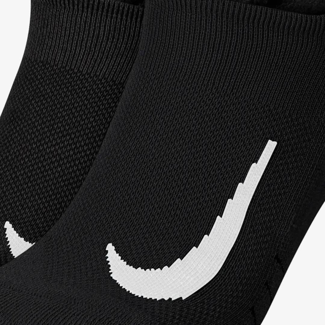 Nike Multiplier Running No Show Sokken 42-46 - 2 Paar - Zwart