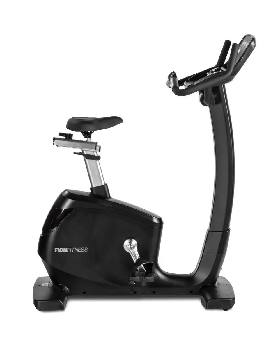 Flow Fitness Perform UB5i Upright Bike - 24 Programma's - 32 Niveaus - Grijs/Zwart