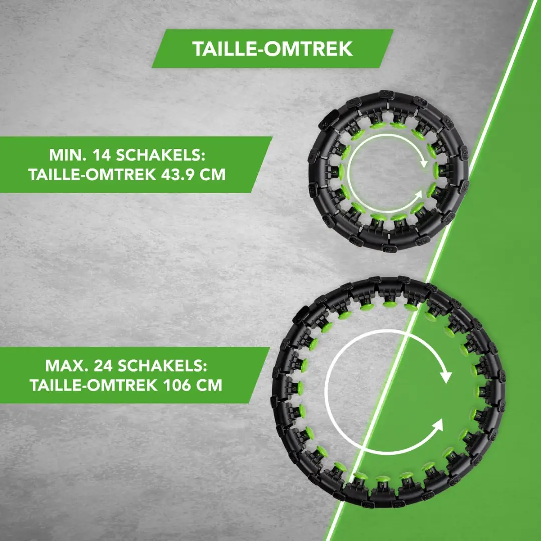 Tunturi Verstelbare Hoelahoep 1,3 kg - Taille 44-106cm