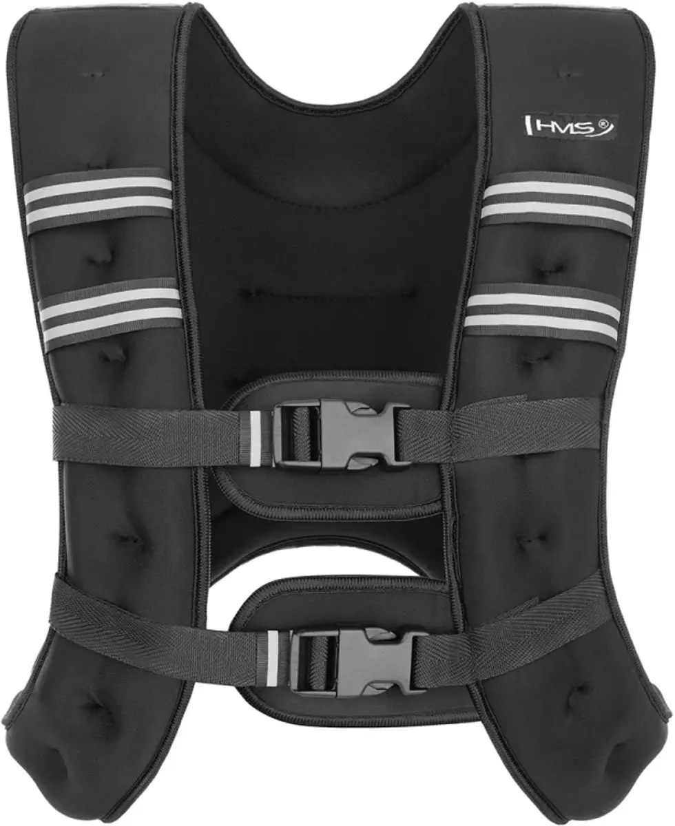HMS Verstelbaar Gewichtsvest 8 kg - Zwart - afbeelding 6 van 6