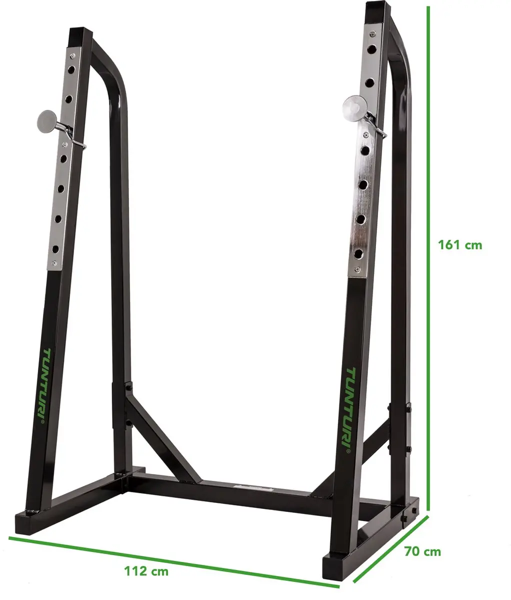 Tunturi WT40 Squat Rack - Verstelbare haltersteunen - Zwart