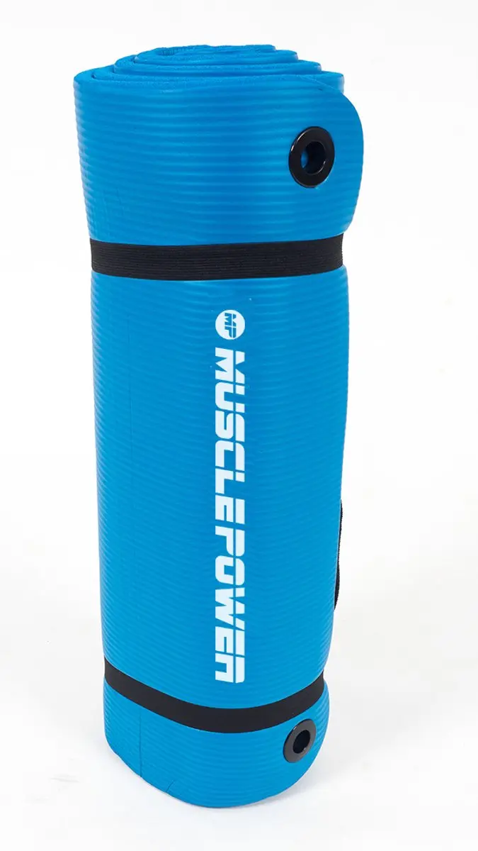 Muscle Power Fitnessmat Blauw 190x60cm