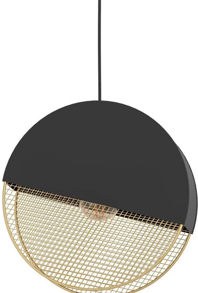 Eglo Mumbles Hanglamp E27 - 28,5 cm - Zwart/Goud
