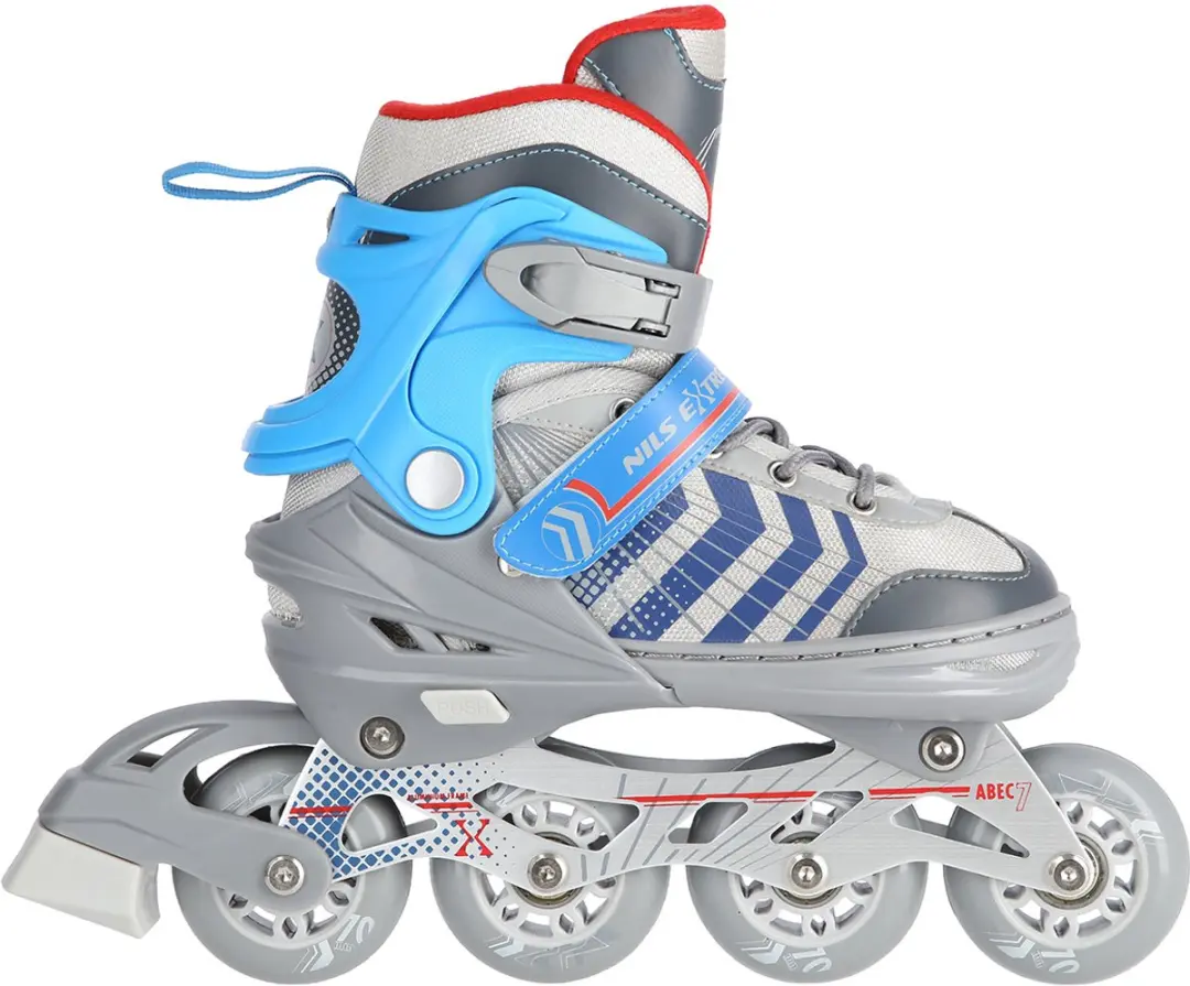 Nils Extreme 4in1 Skeelers Verstelbaar - Maat 34-38 - Grijs/Blauw