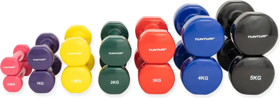 Tunturi Dumbbellset 2x1,0kg - Paars