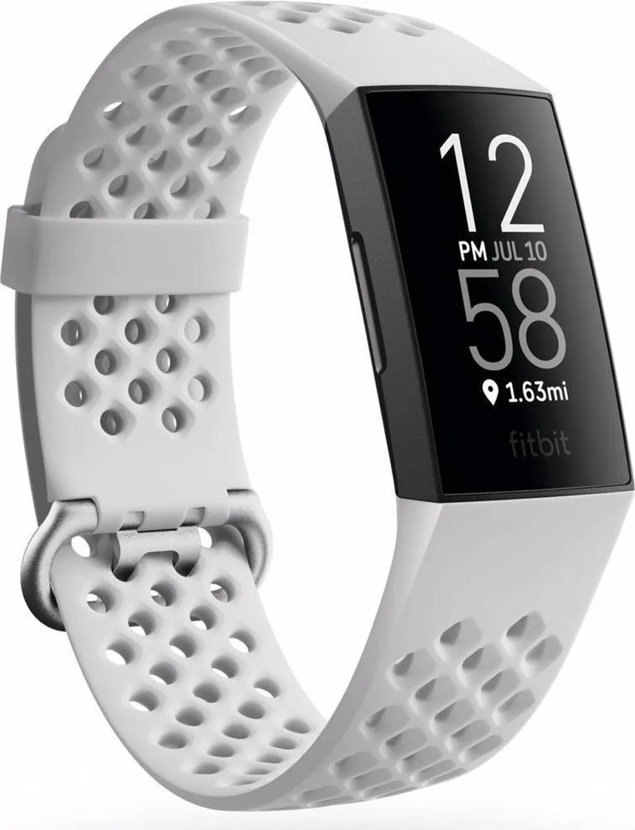 Fitbit Charge HR 4 Sportband - S/M - Wit - afbeelding 2 van 3