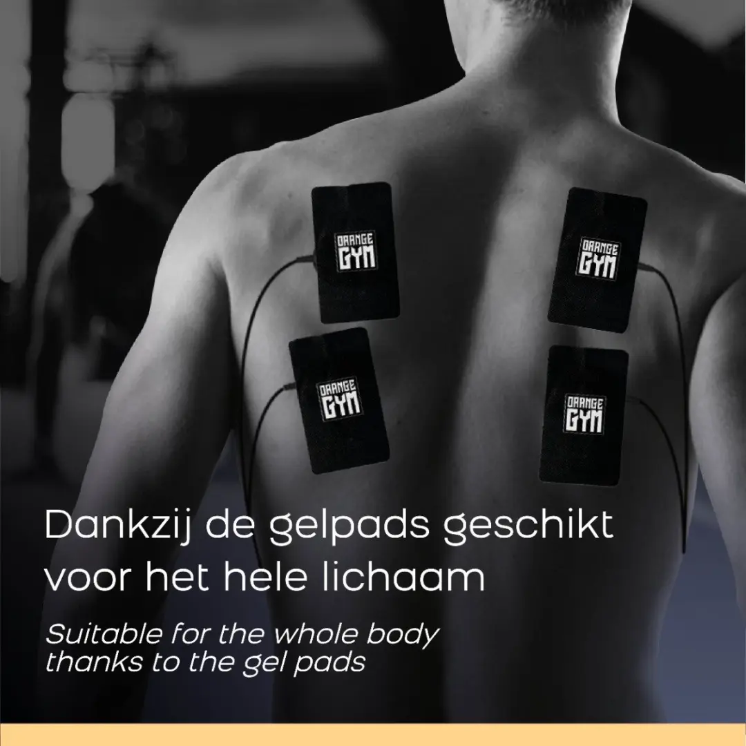 Orange Gym Care ProRecover Elektrische Spierstimulator - 14 Programma's - 4 Gelpads - Zwart
