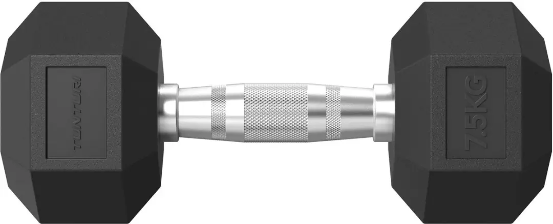 Tunturi Platinum Hexa Dumbbell 7.5kg - Zwart