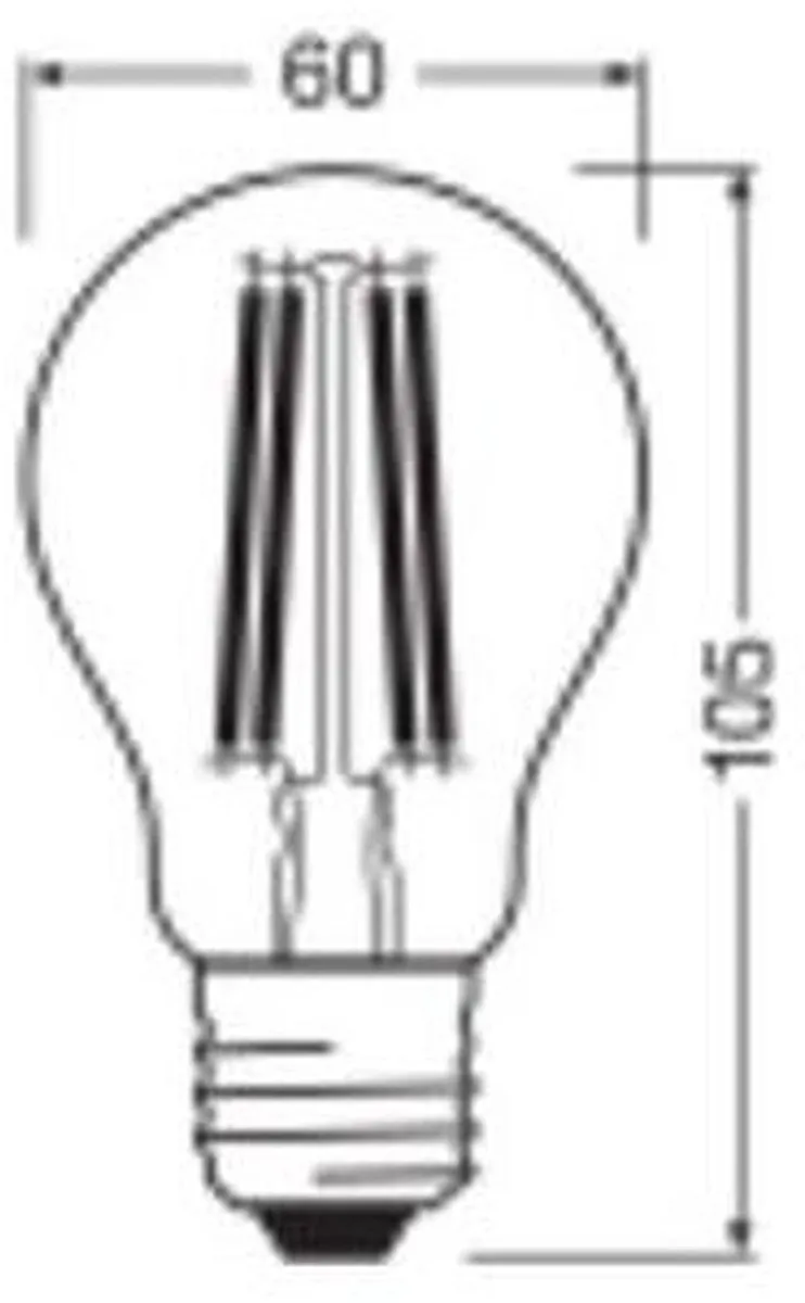 LEDVANCE Classic LED E27 Peer Filament 11W - 1521lm Warm Wit - afbeelding 2 van 3