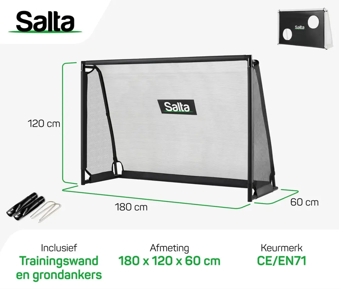 Salta Legend Voetbaldoel 180x120x60cm - Zwart