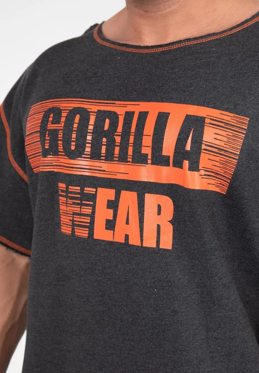 Gorilla Wear Wallace Workout Top - Grijs/Oranje 2XL/3XL
