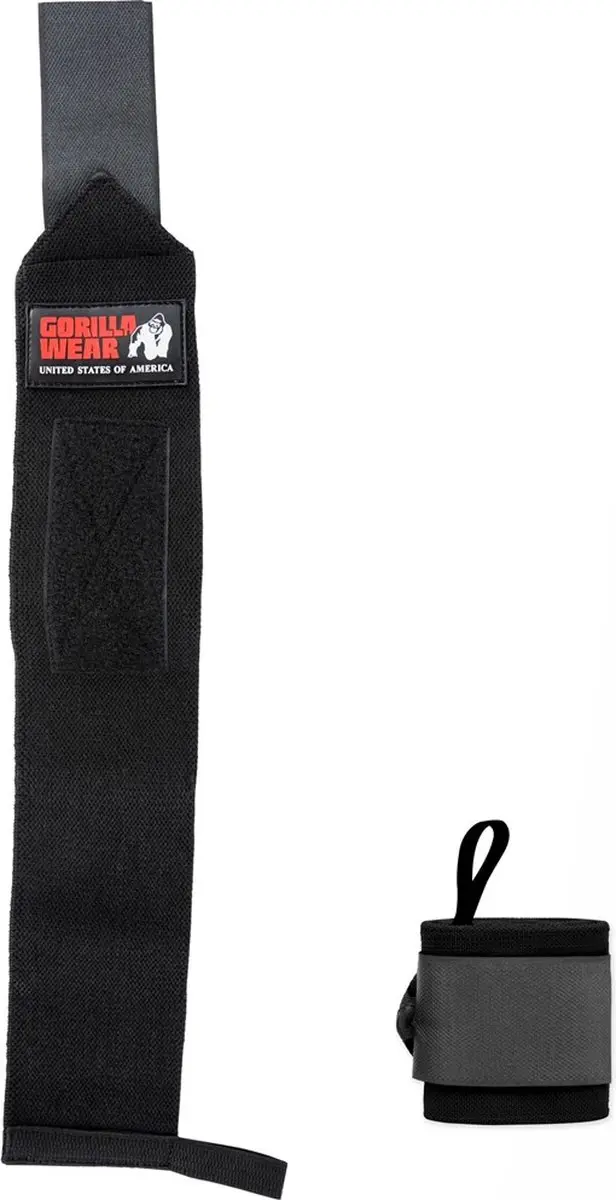 Gorilla Wear Wrist Wraps Pro Krachttraining Handschoenen - 2 Stuks - Zwart