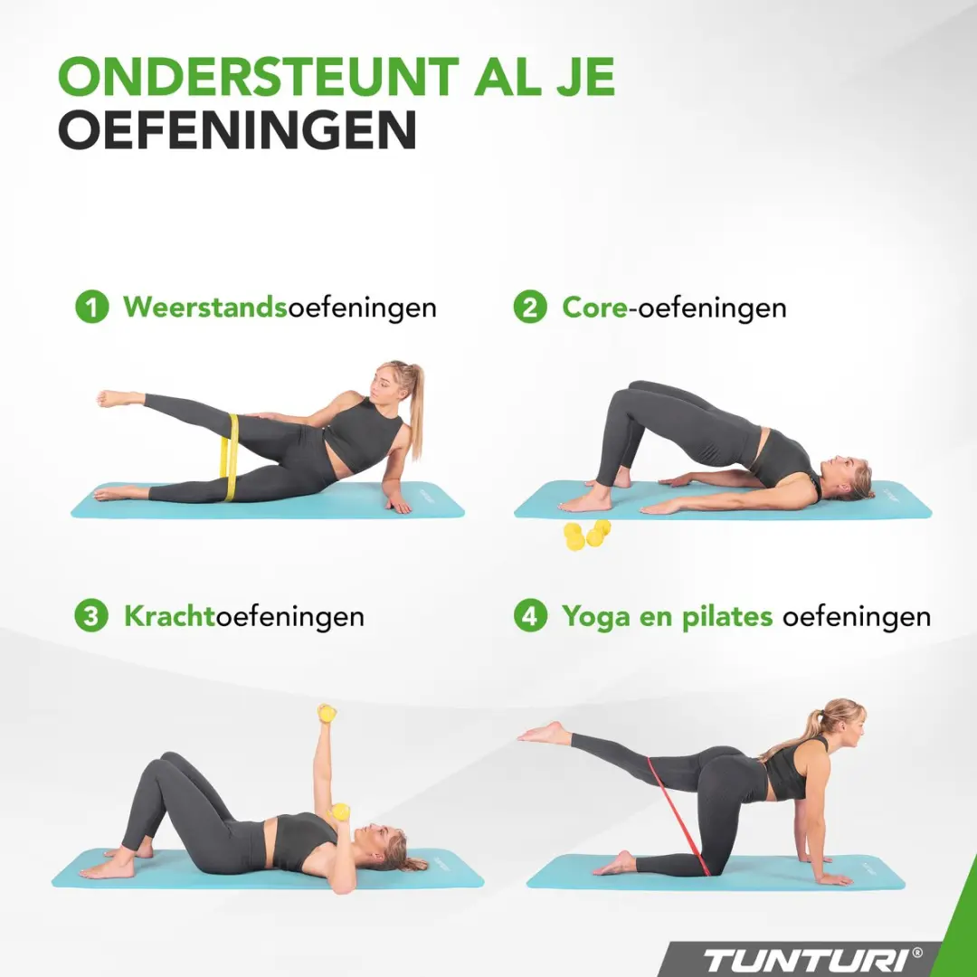 Tunturi NBR Yogamat 180x60cm - Lichtblauw