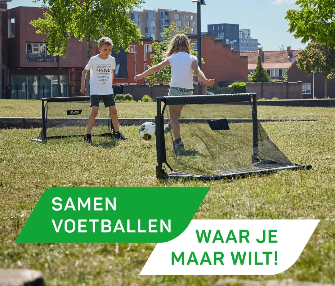 Salta Challenge Voetbaldoel Set 2 Stuks - 100x60x60cm - Zwart