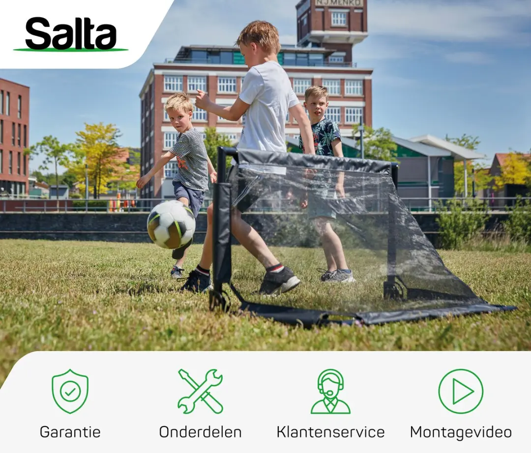 Salta Challenge Voetbaldoel Set 2 Stuks - 100x60x60cm - Zwart - afbeelding 6 van 6