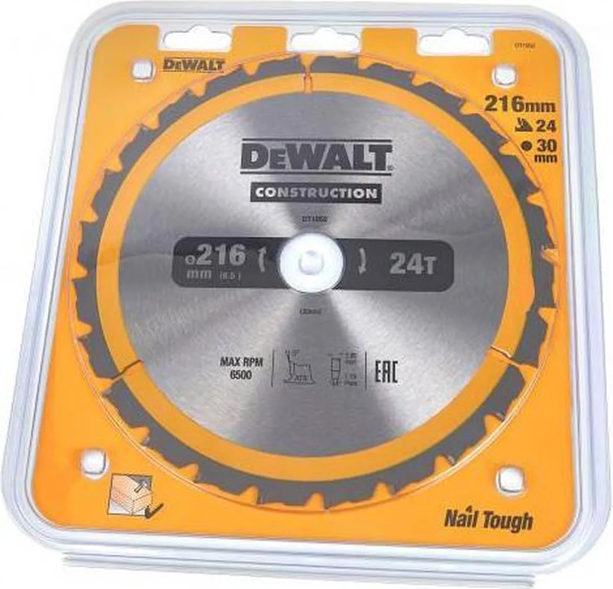 DeWalt DT1952-QZ Cirkelzaagblad 216mm 24 Tanden - Aluminium