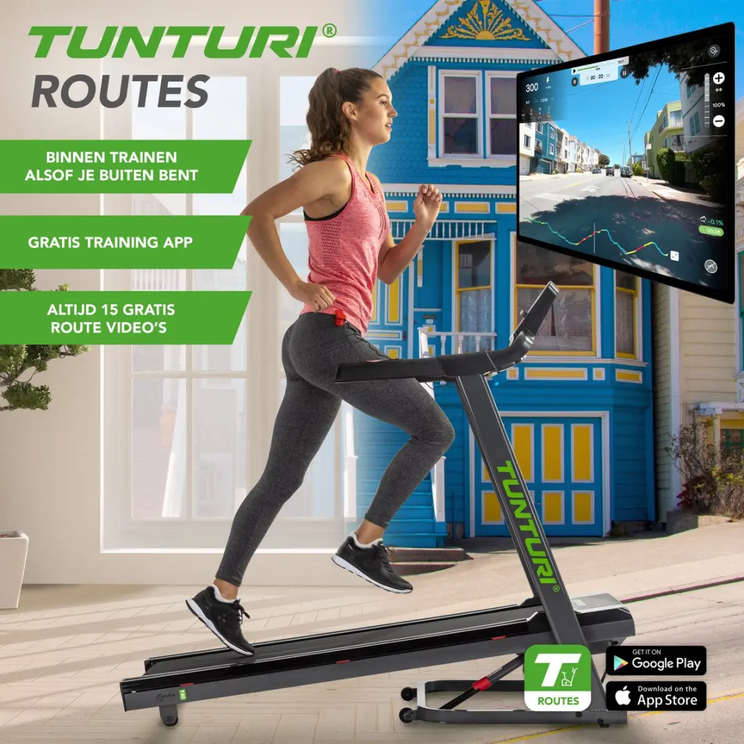 Tunturi Cardio Fit T40 Loopband - 41 Programma's - 1-16 km/u