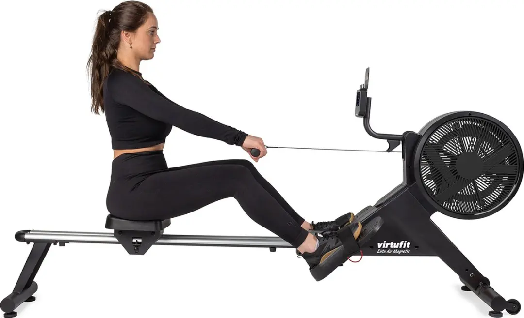 VirtuFit Elite Air Magnetic Roeimachine - 16 Standen - LCD Display - Zwart