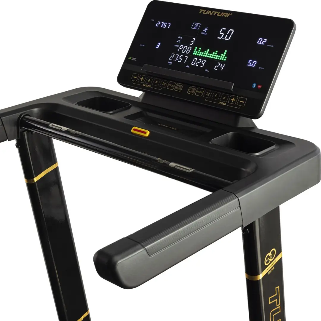 Tunturi Centuri T100 Loopband - Opvouwbaar 47 Programma's - 0.8-20.0 km/u - Zwart/Goud