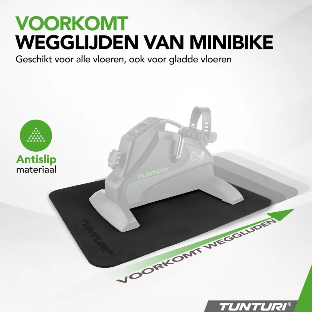 Tunturi Stoelfiets Antislipmat 65x52cm - Zwart