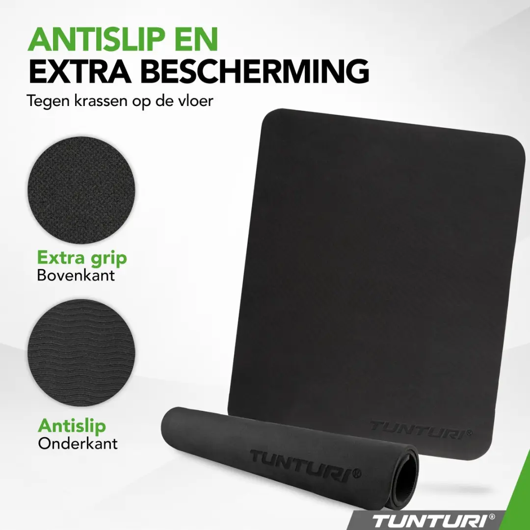 Tunturi Stoelfiets Antislipmat 65x52cm - Zwart