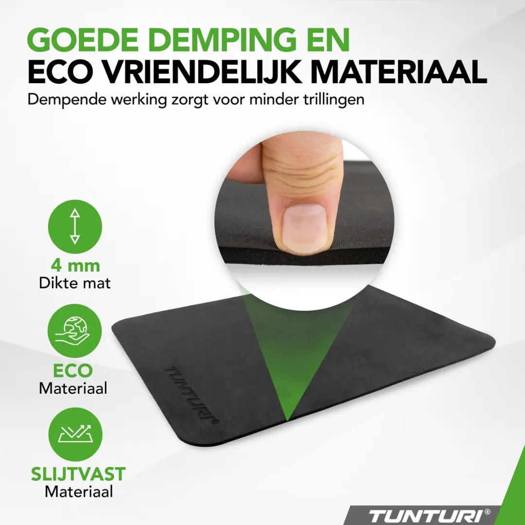 Tunturi Stoelfiets Antislipmat 65x52cm - Zwart