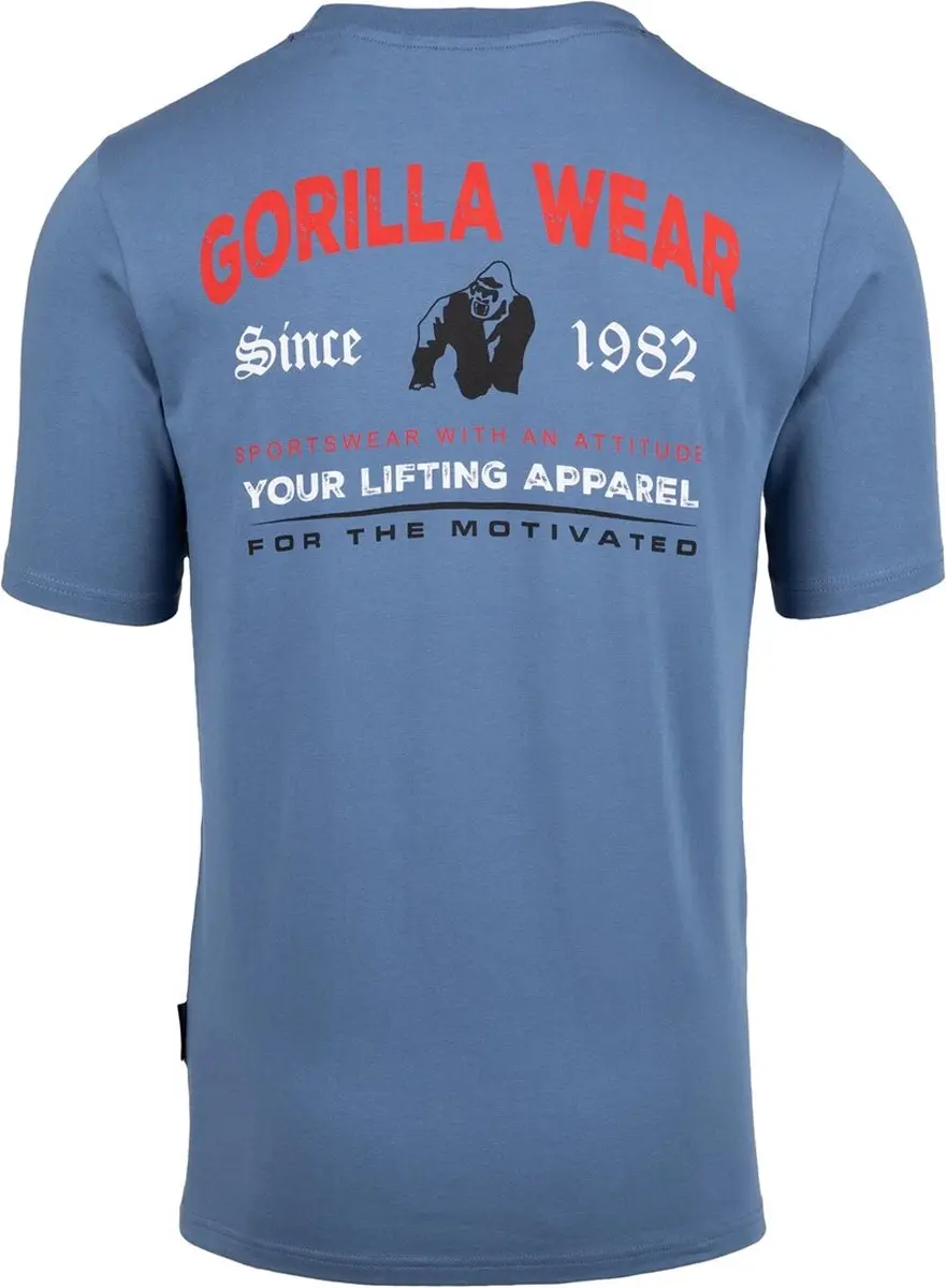 Gorilla Wear Warren T-shirt - Coronet Blauw 3XL