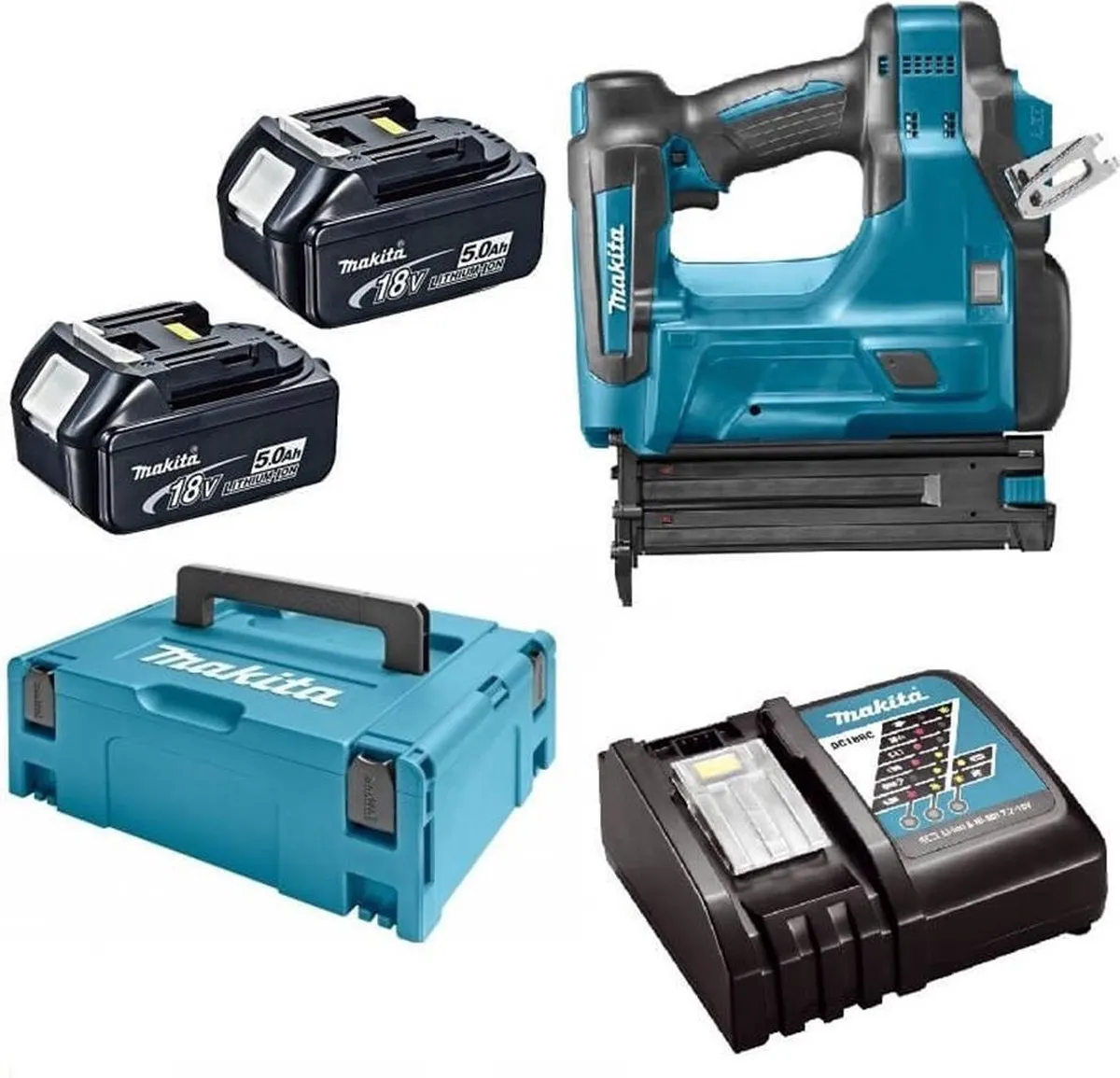 Makita DBN500RTJ 18V Brads Tacker - 2x 5.0Ah - afbeelding 6 van 6