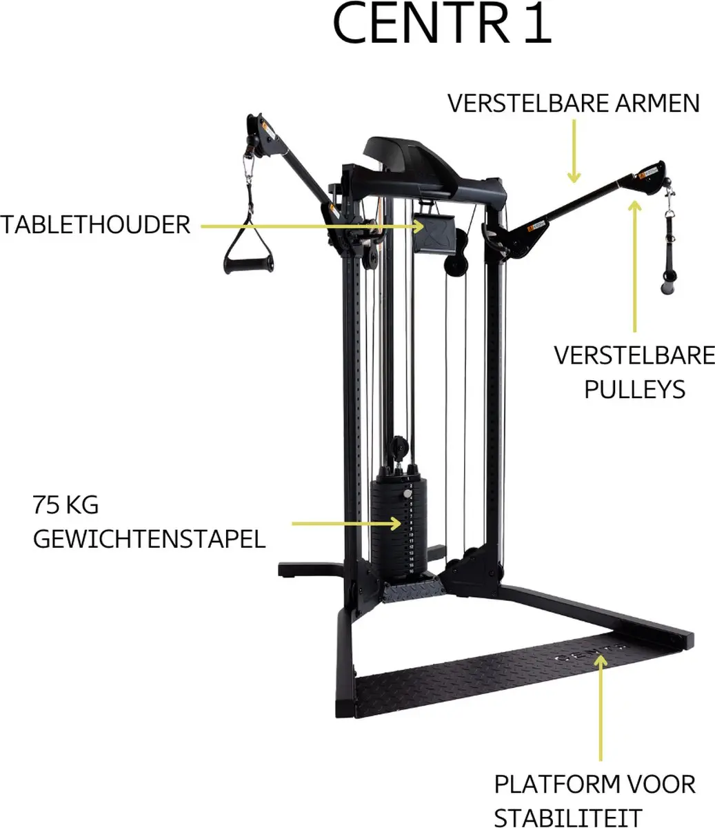 Centr 1 Home Gym Functional Trainer - Zwart
