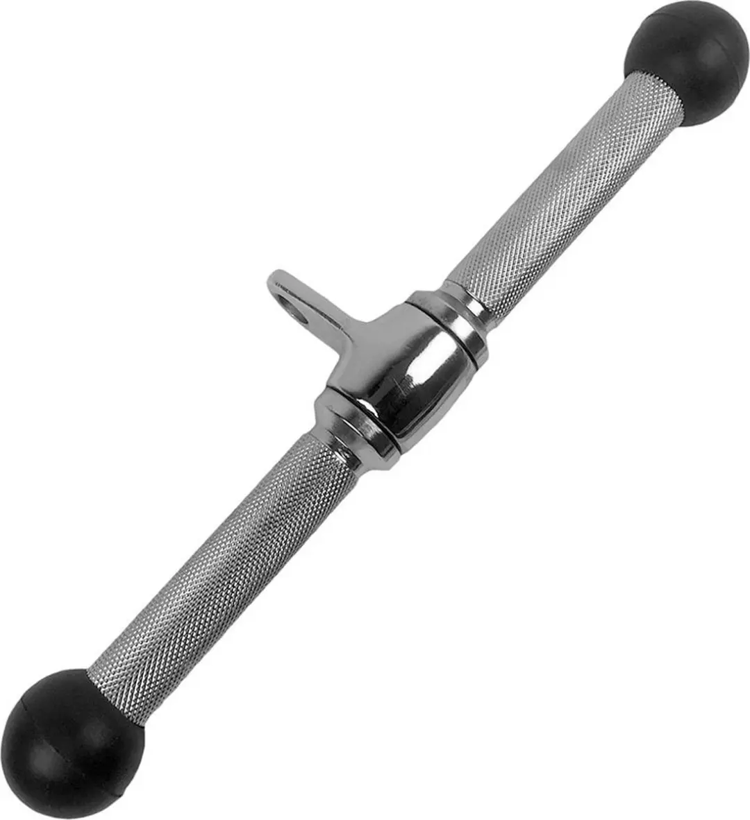 Tunturi Fitness Meedraaiende Rechte Stang 35cm - Zwart/Zilver