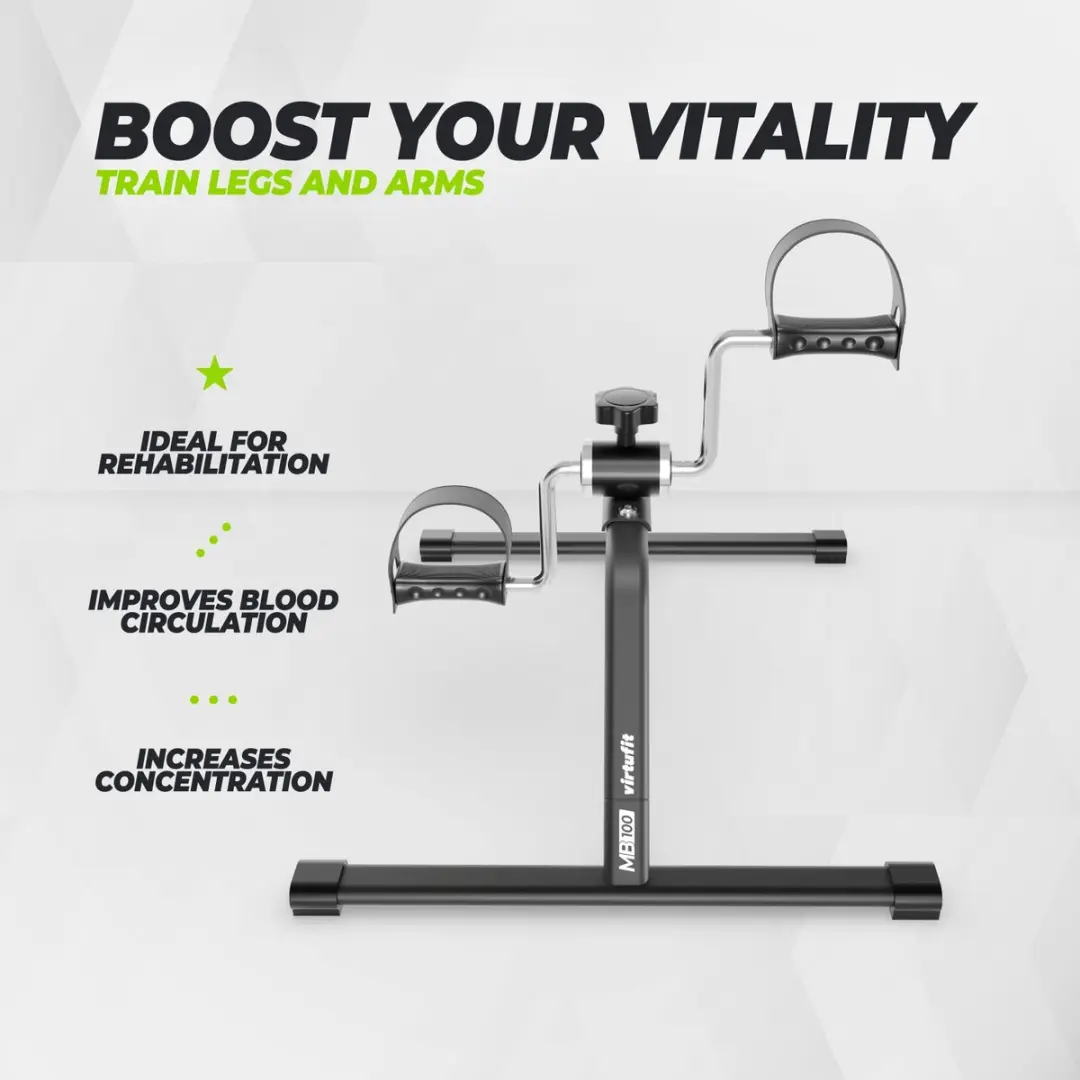 VirtuFit MB100 Stoelfiets - Mini Fietstrainer Zwart