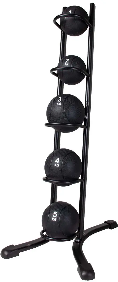 Virtufit Medicijnbal Rek - 5 Stuks - Zwart