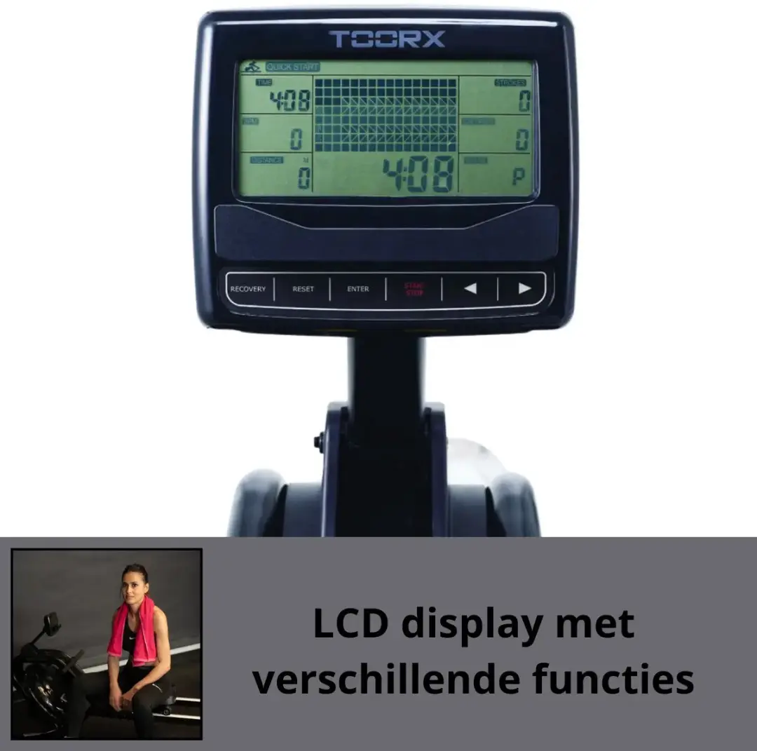 Toorx RWX-3000 Water Roeitrainer - 5 Programma's - 6 Niveaus - Zwart