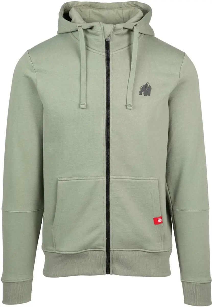 Gorilla Wear Leon Zipped Hoodie 4XL - Groen